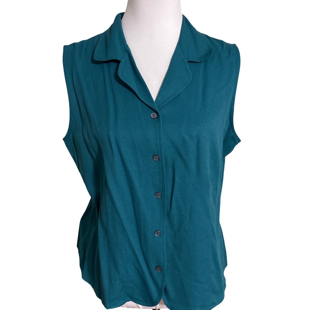 Notations Teal Sleeveless Blouse Women's